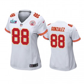 Tröjor Kansas City Chiefs Tony Gonzalez 88 Game Vit Super Bowl LVII - Dame